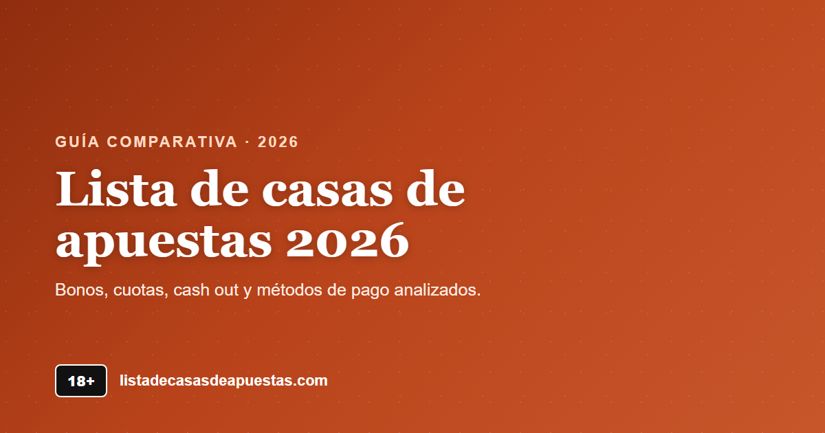 Lista de casas de apuestas